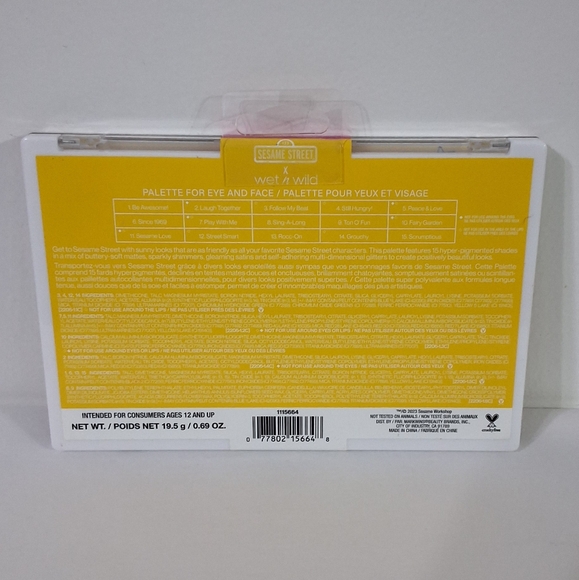 Wet N Wild Sesame Street Limited Edition Eye and Face Palette, NEW - Picture 2 of 2